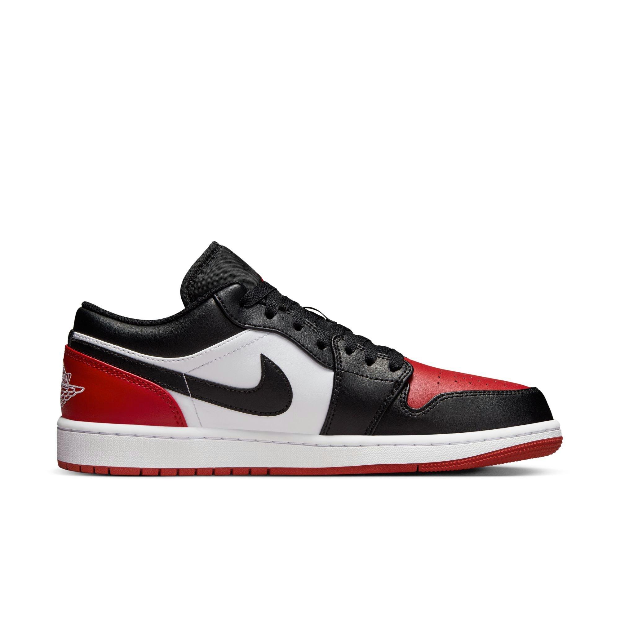 Jordan 1 Low "White/Black/Varsity Red" Men's Shoe
